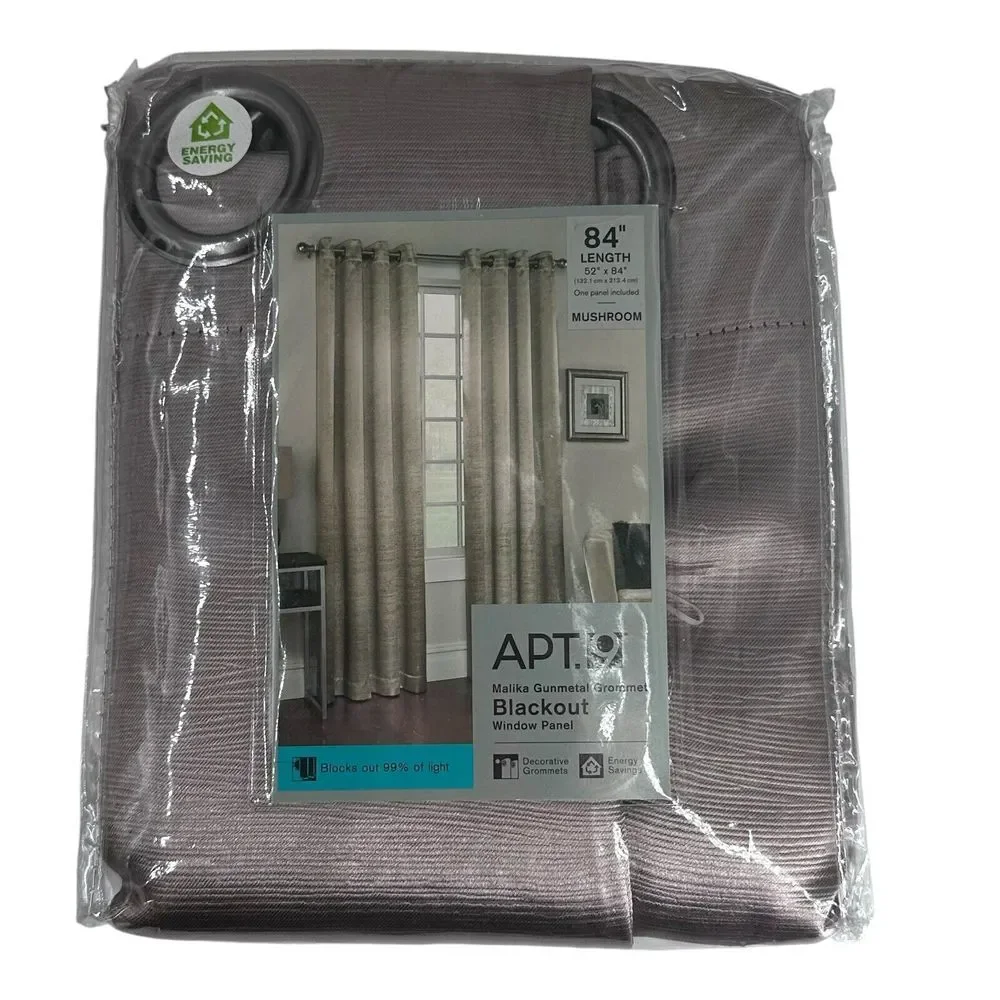 Apt. 9 - Two Packs Taupe Blackout Gunmetal Grommet Window Panels‎  NWT  52